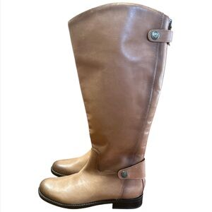 Sam Edelman Mikala Whiskey Block Heel Zipper Leather Knee High Boots Size 7
NWOB